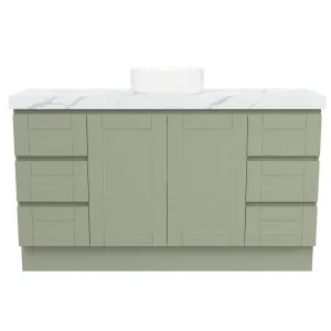 Victoria Vanity 1500mm Centre WG Basin Freedom AC Top Floor standing, Olive Satin by Timberline, a Vanities for sale on Style Sourcebook
