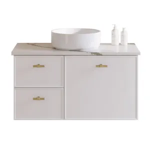 Victoria Vanity 900mm Centre WG Basin SilkSurface AC Top Wall hung, White Satin by Timberline, a Vanities for sale on Style Sourcebook