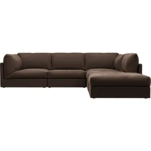Finley Muse Chocolate Modular Sofa - 5 Seater RAF Terminal by James Lane, a Sofas for sale on Style Sourcebook