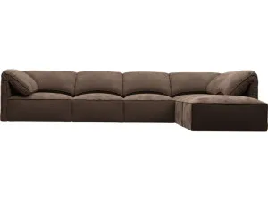 Kai Muse Chocolate Modular Sofa - 5 Seater and Ottoman by James Lane, a Sofas for sale on Style Sourcebook