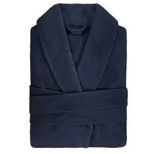 Bambury Commercial Waffle Navy Robe by null, a Bathrobes for sale on Style Sourcebook