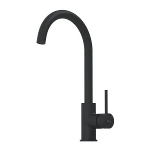 Oliveri Venice Goose Neck Mixer Black VE520MB by Oliveri, a Kitchen Taps & Mixers for sale on Style Sourcebook