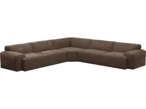 Copenhagen Muse Chocolate Sofa - 5 Seater Wedge Corner Sofa by James Lane, a Sofas for sale on Style Sourcebook