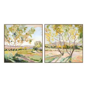 Barossa Breeze Box Framed Canvas Set of 2 in 80 x 80cm by OZ Design, a Painted Canvases for sale on Style Sourcebook