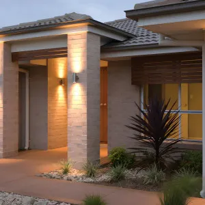 CLA Weatherproof Outdoor Up/Down Wall Spotlight in Cylindrical Design Titanium by Compact Lamps Australia, a Wall Lighting for sale on Style Sourcebook