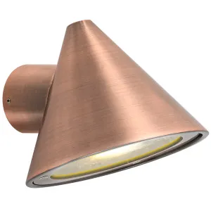 CLA Cuchara Minimalist Cone Weatherproof Outdoor Wall Light Copper by Compact Lamps Australia, a Wall Lighting for sale on Style Sourcebook