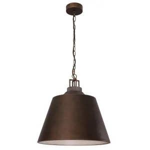 CLA Cloche Sculptural Metal Bell Shaped Pendant with Travertine Accent Antique Brass with Grey Travertine by Compact Lamps Australia, a Lighting for sale on Style Sourcebook