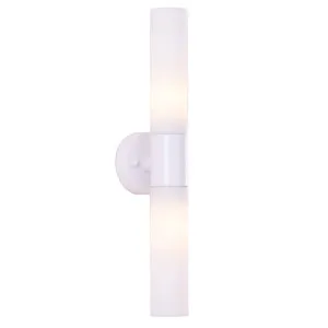 CLA Vara Slim Tubular Up/Down Opal Glass Wall Light White by Compact Lamps Australia, a Wall Lighting for sale on Style Sourcebook