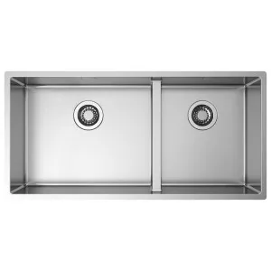 Artinox Radius Mose 1 and 3/4 Bowl Sink with Lowered Bridge Marine-Grade Stainless Steel ARTRMO5034M by Artinox, a Kitchen Sinks for sale on Style Sourcebook