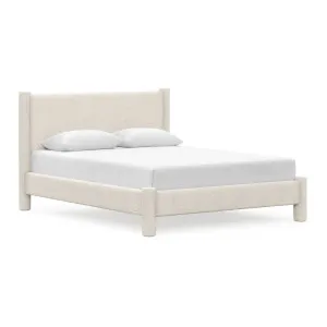 Liora Queen Bed Frame, Cream Bouclé by L3 Home, a Beds & Bed Frames for sale on Style Sourcebook