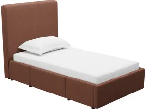 Aria Muse Rust Left Drawer Storage Bed by James Lane, a Beds & Bed Frames for sale on Style Sourcebook