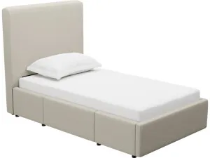 Aria Isla Sea Pearl Left Drawer Storage Bed by James Lane, a Beds & Bed Frames for sale on Style Sourcebook