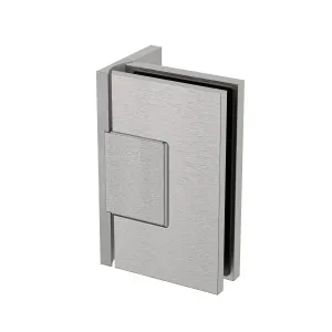 Statesman Wall to Glass Hinge with L type Mounting Plate Satin Nickel by Estelle, a Bathroom Fixtures for sale on Style Sourcebook