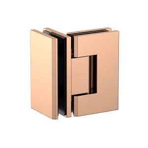 Stealth Glass to Glass 90 Degree Hinge Polished Rose Gold by Estelle, a Bathroom Fixtures for sale on Style Sourcebook