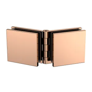 Adjustable Angle Glass to Glass Bracket with 50mm Cover Plate - Polished Rose Gold by Estelle, a Bathroom Fixtures for sale on Style Sourcebook
