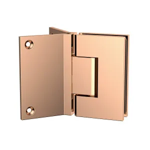Boston Heavy Duty Hinge with Corner Type Mounting Plate - Polished Rose Gold by Estelle, a Bathroom Fixtures for sale on Style Sourcebook