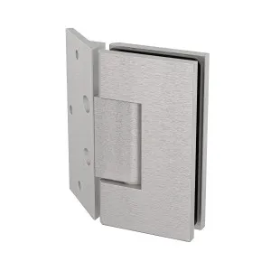 Boston Heavy Duty LARGE Wall to Glass Hinges with 135 Degree Type Mounting Plate-Satin Nickel by Estelle, a Bathroom Fixtures for sale on Style Sourcebook