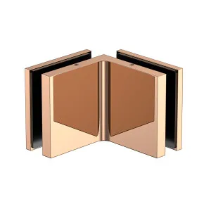 Stealth Glass to Glass Bracket with Cover Plate - Polished Rose Gold by Estelle, a Bathroom Fixtures for sale on Style Sourcebook
