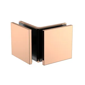 Boston Glass to Glass 90 Degree Bracket Polished Rose Gold by Estelle, a Bathroom Fixtures for sale on Style Sourcebook