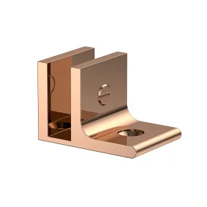 Boston Wall to 6 mm Glass 90 Degree Clamp with Leg Polished Rose Gold by Estelle, a Bathroom Fixtures for sale on Style Sourcebook