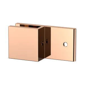 Boston Wall to 6mm Glass 180 Degree Clamp with Leg Polished Rose Gold by Estelle, a Bathroom Fixtures for sale on Style Sourcebook