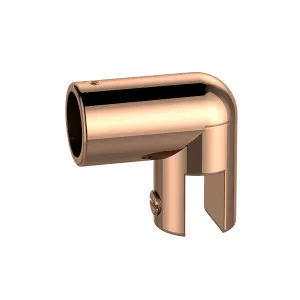 Round Adjustable Glass to Rail Fitting Polished Rose Gold by Estelle, a Door Hardware for sale on Style Sourcebook