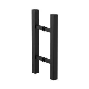 Square Double Pull Door Handle Ladder Style 210mm Matte Black by Estelle, a Door Knobs & Handles for sale on Style Sourcebook