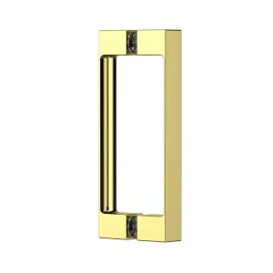 Square Double Pull Shower Handle Polished Gold by Estelle, a Door Knobs & Handles for sale on Style Sourcebook