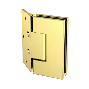 Boston Heavy Duty large Wall to Glass Hinges with 135 Degree Type Mounting Plate-Polished Gold by Estelle, a Bathroom Fixtures for sale on Style Sourcebook