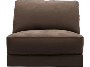 Monica Muse Chocolate Armless Sofa Chair Module by James Lane, a Sofas for sale on Style Sourcebook