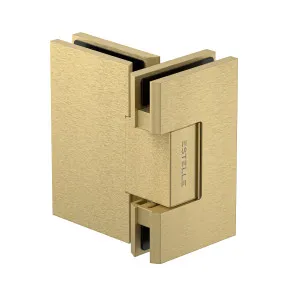 Statesman Glass to Glass Hinge Soft Gold Brushed by Estelle, a Bathroom Fixtures for sale on Style Sourcebook