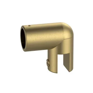 Round Adjustable Glass to Rail Fitting Soft Gold Brushed by Estelle, a Door Hardware for sale on Style Sourcebook