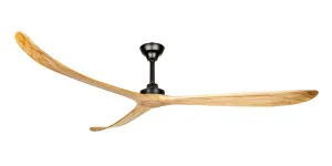 ThreeSixty Kirra Large 100" (2540mm) Indoor/Outdoor DC Ceiling Fan Black Motor With Natural Timber Blades by ThreeSixty, a Ceiling Fans for sale on Style Sourcebook