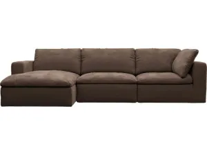 Cloud Deep Muse Chocolate Modular Sofa - 3 Seater Chaise by James Lane, a Sofas for sale on Style Sourcebook