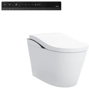Toto Neorest LS Wall Faced Smart Toilet Suite Black S-Trap NEOREST-LS-BLK-S140 by TOTO, a Toilets & Bidets for sale on Style Sourcebook