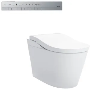 Toto Neorest LS Wall Faced Smart Toilet Suite Silver S-Trap NEOREST-LS-SL-S305 by TOTO, a Toilets & Bidets for sale on Style Sourcebook