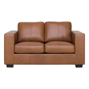 Toronto Double Sofa Bed in Urbane Leather Light Brown by OZ Design, a Sofa Beds for sale on Style Sourcebook