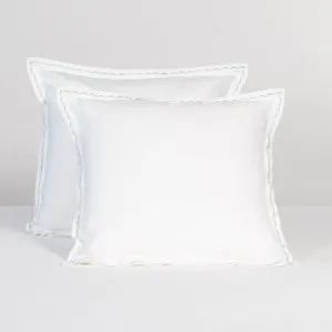 Palazzo Royale Embroidered Pillowcase Pair - 1000 Thread Count, European, Green - Canningvale by Canningvale_Palazzo, a Sheets for sale on Style Sourcebook