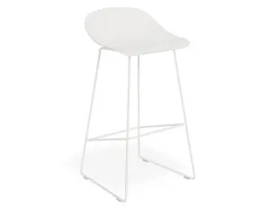 Pop Stool - White Frame and Shell Seat - 75cm Commercial Bar Height by Level, a Stools for sale on Style Sourcebook