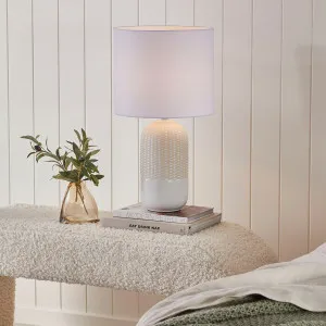 Habitat River White/Natural 54Cm Table Lamp White / Natural by Habitat, a Table & Bedside Lamps for sale on Style Sourcebook