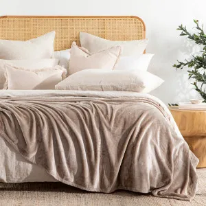 Habitat Simply The Softest 350Gsm Microfibre Blanket Latte by Habitat, a Blankets & Throws for sale on Style Sourcebook