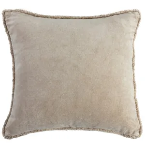 Muse Valencia Velvet Feather Cushion Natural by Muse, a Cushions, Decorative Pillows for sale on Style Sourcebook