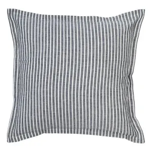 Muse Sahara Linen Striped Square Cushion Charcoal by Muse, a Cushions, Decorative Pillows for sale on Style Sourcebook