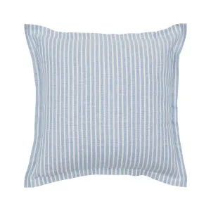 Muse Sahara Linen Striped Square Cushion Light Blue by Muse, a Cushions, Decorative Pillows for sale on Style Sourcebook