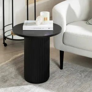 Habitat Tully Fluted Side Table Black by Habitat, a Side Table for sale on Style Sourcebook