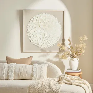 Muse Isla Framed 3D Wall Art White/ Natural by Muse, a Wall Hangings & Decor for sale on Style Sourcebook