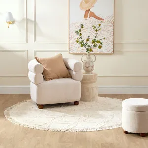Muse Daisy Round Floor Rug White by Muse, a Contemporary Rugs for sale on Style Sourcebook