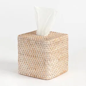 Habitat Rattan Tissue Box Cover White Wash by Habitat, a Bathroom Accessories for sale on Style Sourcebook