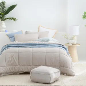 Pillow Talk Snoozi Cube Microfibre Comforter Set Natural by Pillow Talk, a Quilts & Bedspreads for sale on Style Sourcebook