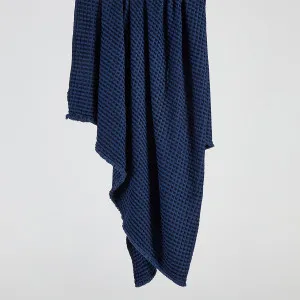Muse Bamboo Cotton Waffle Extra Large Throw Navy by Muse, a Throws for sale on Style Sourcebook